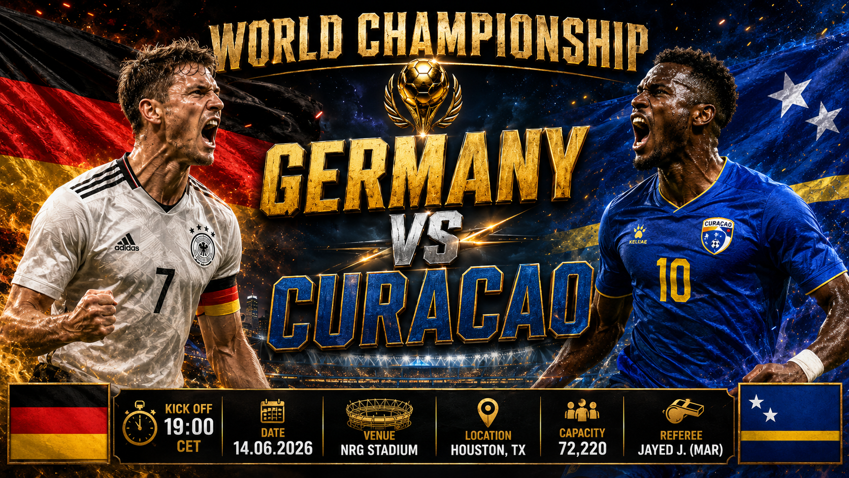 Germany - Curacao : Football giants tune up form against historic Caribbean debutants