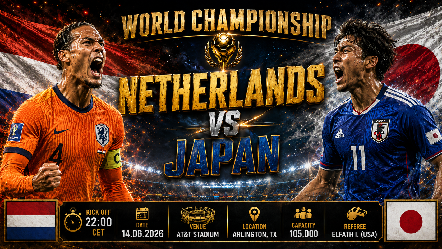 Netherlands - Japan : Tactical Battle in Texas Set to Ignite Highly Competitive Group F