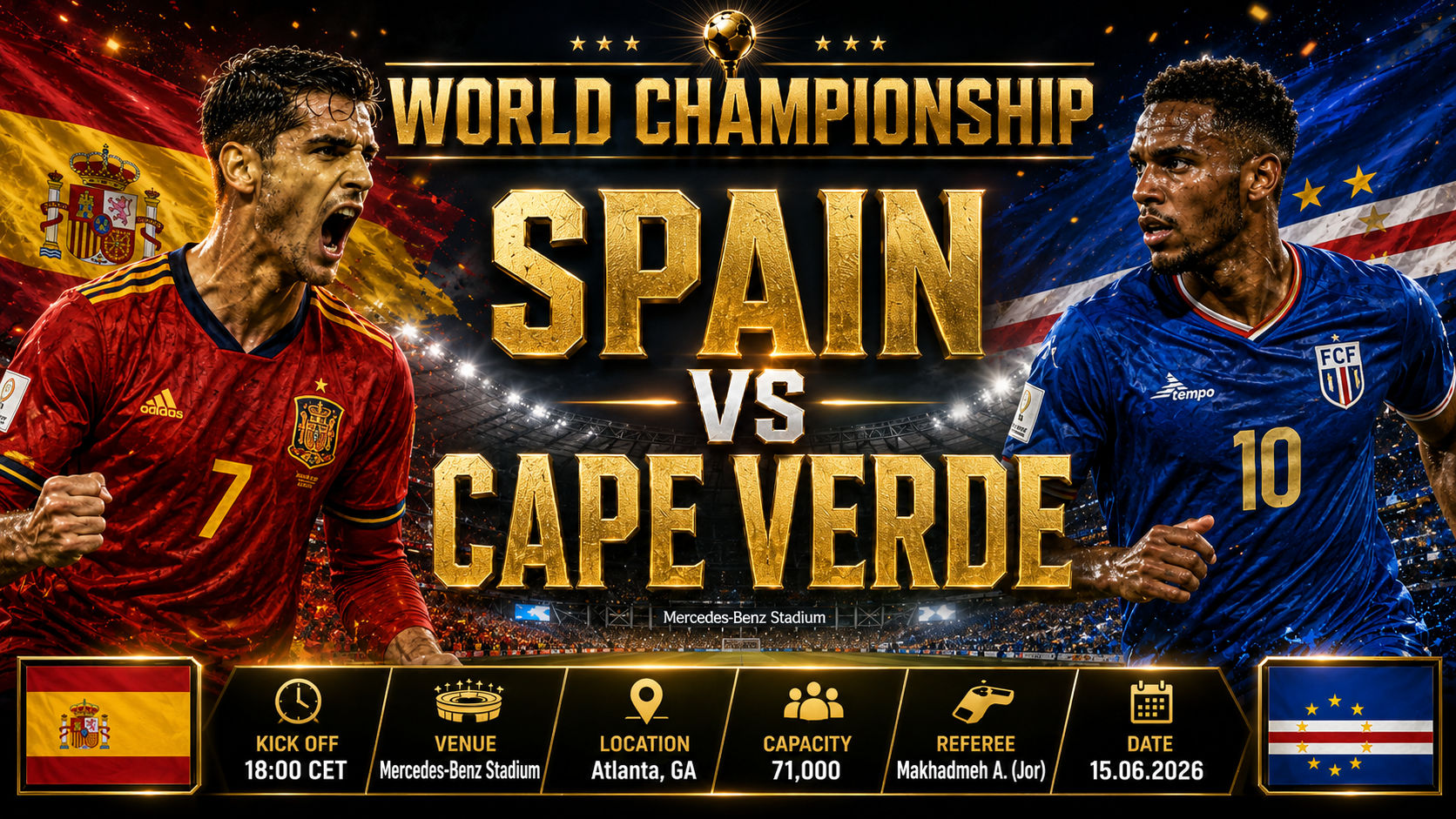 Spain - Cape Verde : European champions launch World Cup crown pursuit against debutants